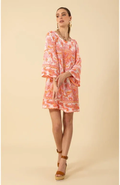Halebob Flora Silk Dress In Pink