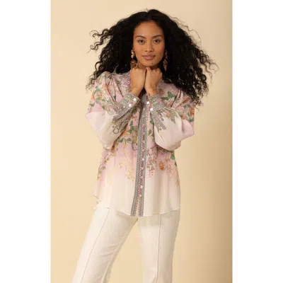 Halebob Hanna Silk Top In Pink
