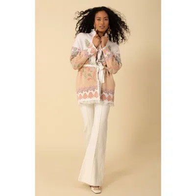 Halebob Irene Jacquard Wrap Sweater In Ivory