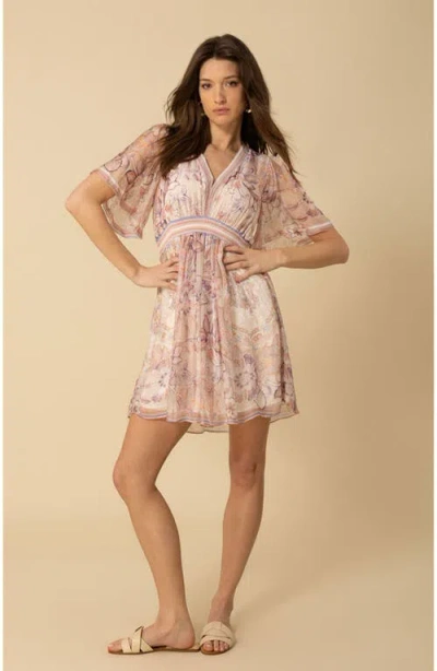 Halebob Jaliyah Chiffon Dress In Beige