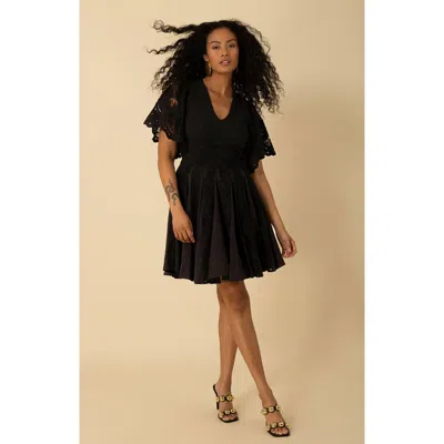 Halebob Journi Eyelet Dress In Black