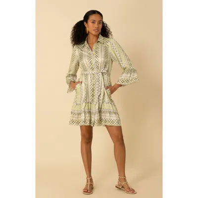 Halebob Julieta Charmeuse Dress In Olive