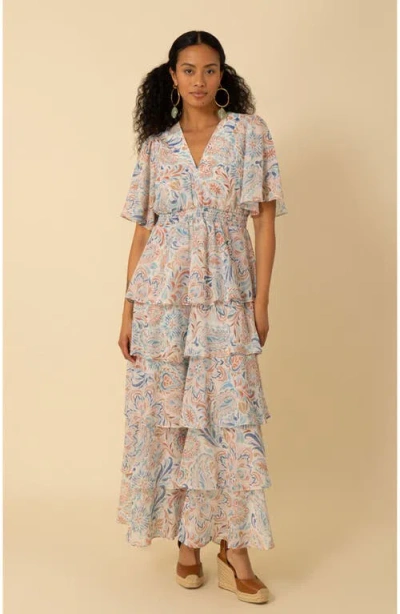 Halebob Karsyn Tiered Maxi Dress In Beige