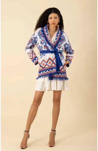 Halebob Kendra Jacquard Sweater In Navy