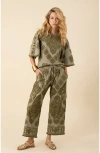 Halebob Leyla Jacquard Top In Olive