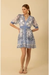 Halebob Lilian Chiffon Dress In Blue