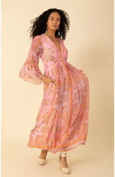 Halebob Mara Maxi Dress In Coral