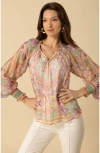 Halebob Michaela Chiffon Top In Green