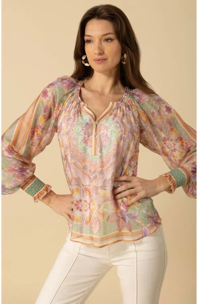 Halebob Michaela Chiffon Top In Green