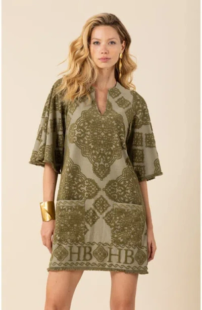 Halebob Mikayla Jacquard Dress In Olive