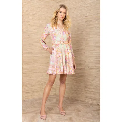 Halebob Miranda Linen Dress In Green
