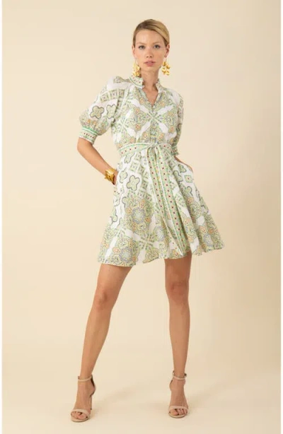 Halebob Naya Linen Dress In Lime