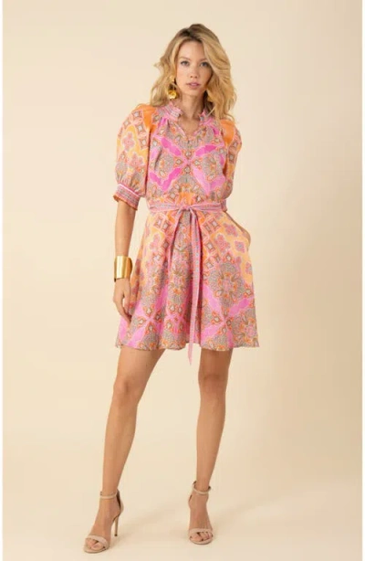 Halebob Naya Linen Dress In Pink