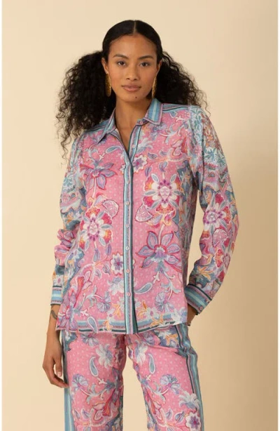 Halebob Nia Linen Top In Pink