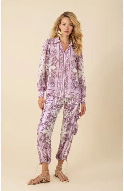 Halebob Rosalia Silk Top In Lilac