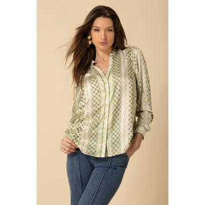 Halebob Siena Charmeuse Top In Olive