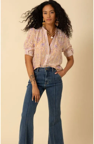 Halebob Yaretzi Silk Top In Beige