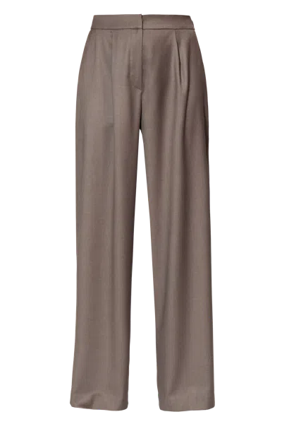 Halewski Trousers Ophelie Brown Melange In Gray