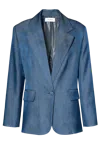 Halewski Blazer Tatiana Navy Denim In Dolphin Grey
