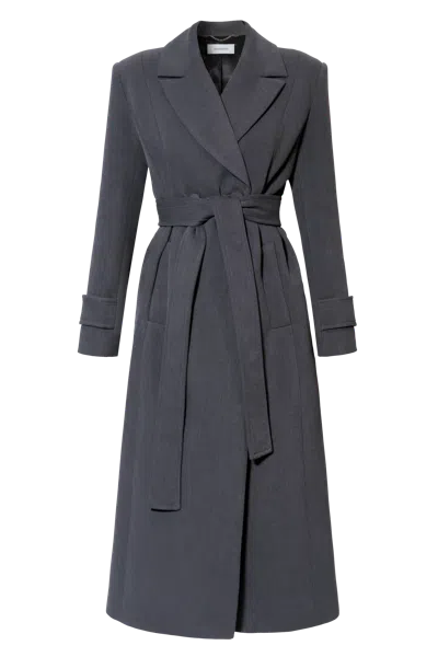 Halewski Coat Cartney Baltic Grey In Slate Black