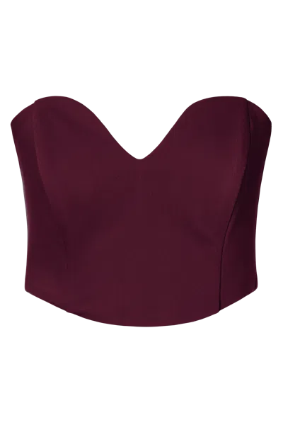 Halewski Corset Lara Burgundy Wine In Purple