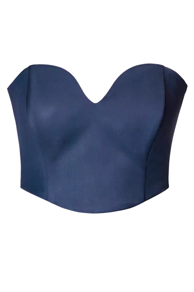 Halewski Corset Lara Moonlight Blue In Graphite Grey