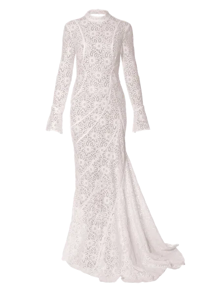 Halewski Dress Cameron Off White In Gray