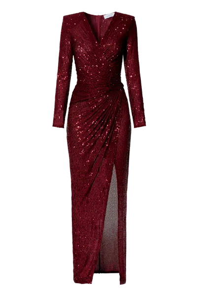 Halewski Dress Scarlet Burgundy Sparkle