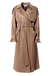 Halewski Vegan Leather Coat Paulin Milk Chocolate