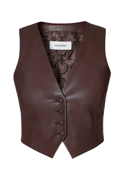 Halewski Vest Sylvia Chocolate Brown