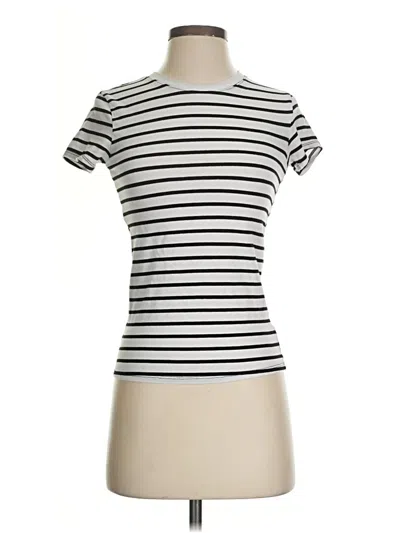 Pre-owned Haley & June Short Sleeve Turtleneck In White