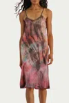 Haley Solar Tie-dyed Silk Charmeuse Slip Dress In Multi In Multi