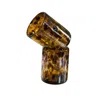 Half Past Seven Grey Rocks Glass — Brown Tortoise In Gray