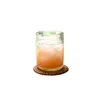 Half Past Seven White Cabana Stripe Rocks Glass — Clear In Multi