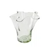 Half Past Seven White Petite Lettuce Leaf Vase — Clear With Stars In White