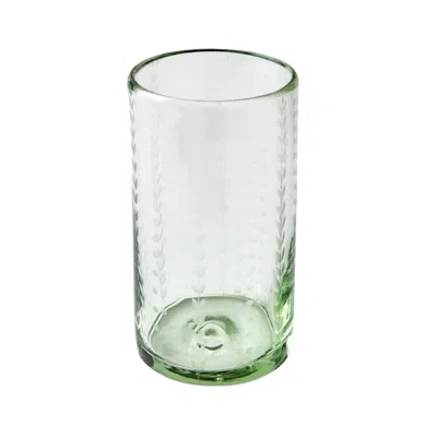 Half Past Seven White Signature Seven Water Glass — Clear