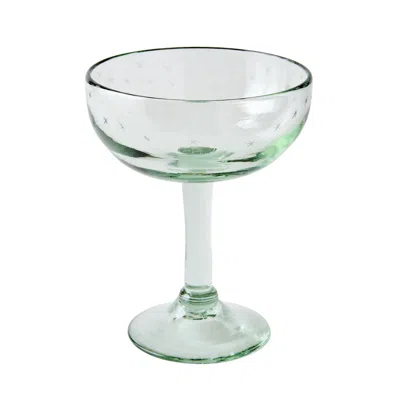 Half Past Seven White Starry Night Margarita Glass — Clear In Transparent