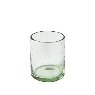 Half Past Seven White Starry Night Rocks Glass — Clear