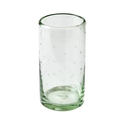 Half Past Seven White Starry Night Water Glass — Clear