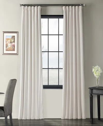 Half Price Drapes Alabaster Beige Signature Velvet Blackout Curtain In Beige,tan
