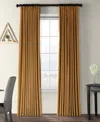 Half Price Drapes Amber Gold Signature Extra Wide Velvet Blackout Curtain In Beige,tan