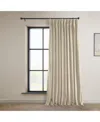 Half Price Drapes Angora Beige Extra Wide Signature Plush Velvet Hotel Blackout Curtain In Beige,tan