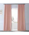 Half Price Drapes Apricot Blossom Signature Plush Velvet Hotel Blackout Curtain In Pink