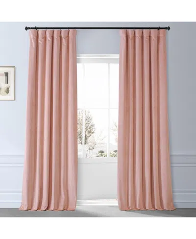 HALF PRICE DRAPES APRICOT BLOSSOM SIGNATURE PLUSH VELVET HOTEL BLACKOUT CURTAIN