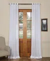 Half Price Drapes Aspen White Grommet Textured Faux Linen Sheer Curtain In White