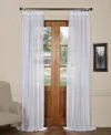 Half Price Drapes Aspen White Textured Faux Linen Sheer Curtain In White