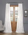 Half Price Drapes Avignon Vine Floral Patterned Faux Linen Sheer Curtain In White