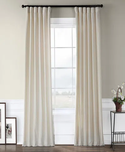 Half Price Drapes Barley Heavy Faux Linen Curtain In Beige,tan