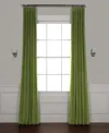 Half Price Drapes Basque Green Signature Velvet Blackout Curtain In Green