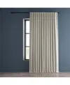 Half Price Drapes Birch Extra Wide Textured Faux Linen Room Darkening Curtain In Cream